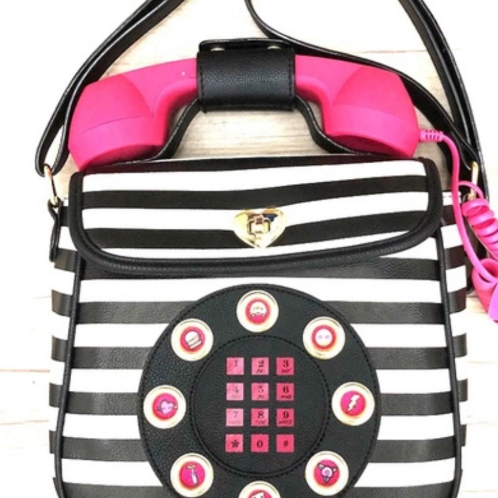 Brand New Betsey Johnson Retro Phone Purse Bag